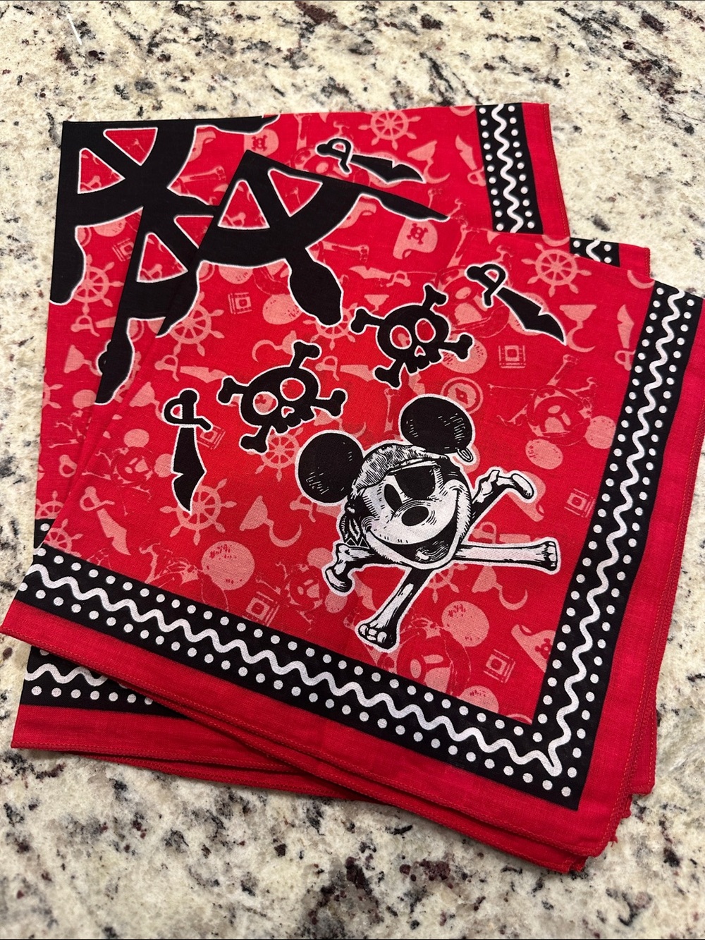 Set of 3 Disney Cruise Pirate Night Bandanas